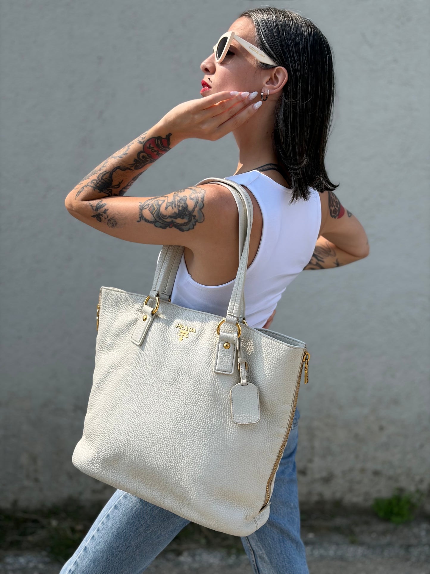 Tote Prada bianca
