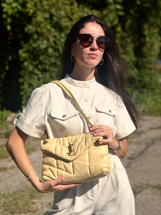 Borsa Loulou Puffer Small Saint Laurent