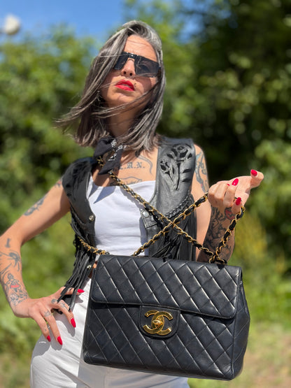 Borsa Chanel Maxi Logo Jumbo Flap
