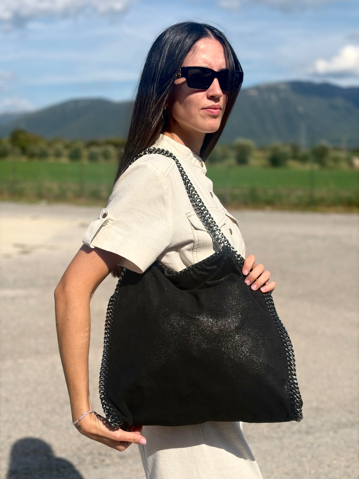 Fold Over Tote Falabella Stella McCartney nera