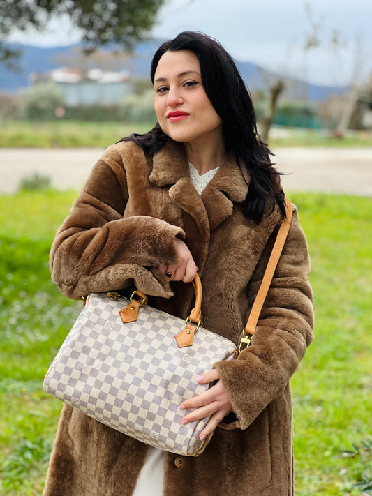 Speedy 30 Bandoulière Damier Azur Louis Vuitton