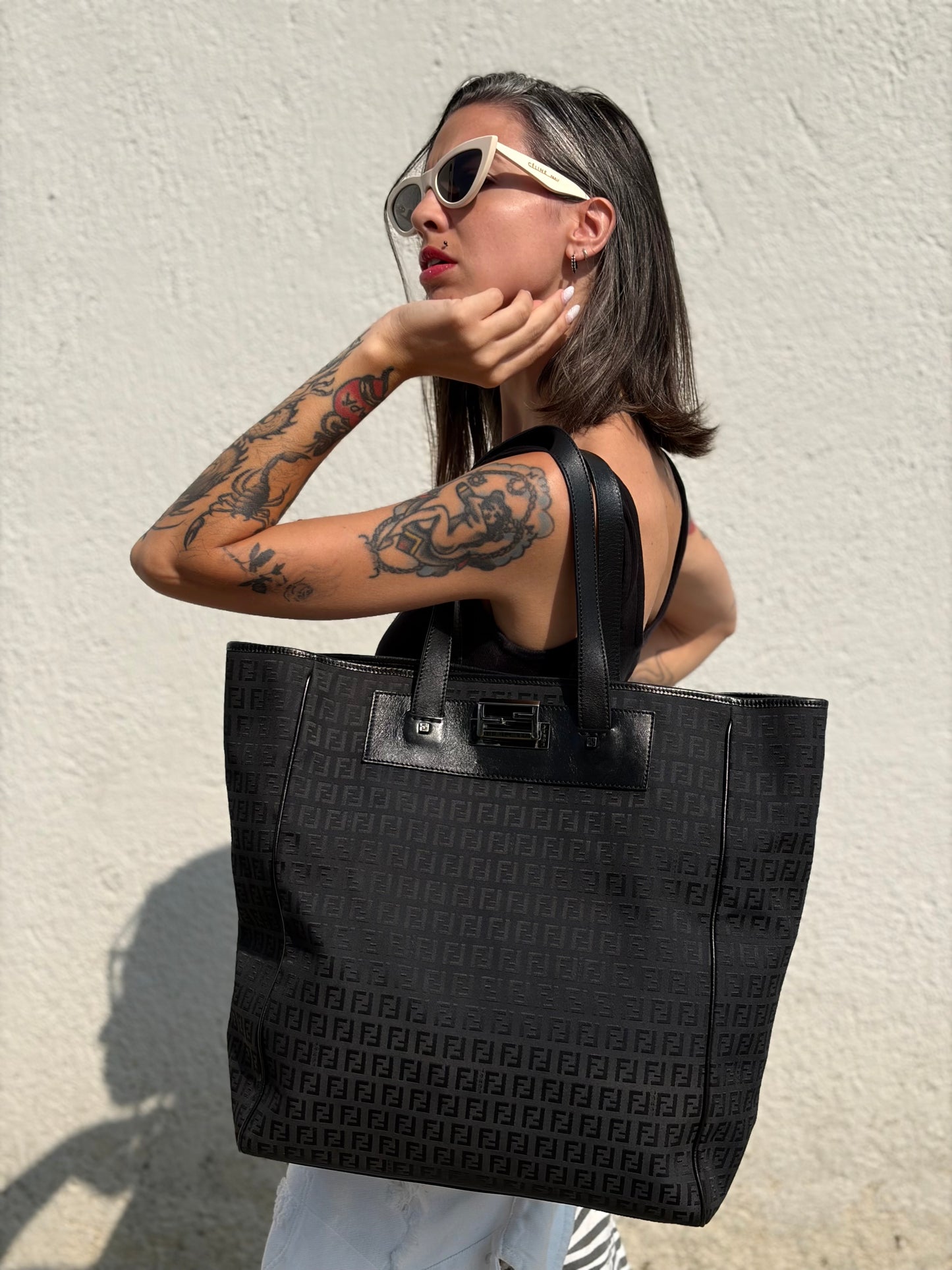 Tote Fendi zucchino nera