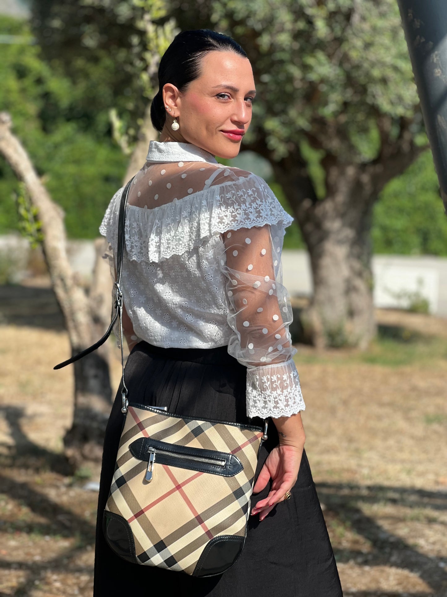 Borsa Burberry tartan