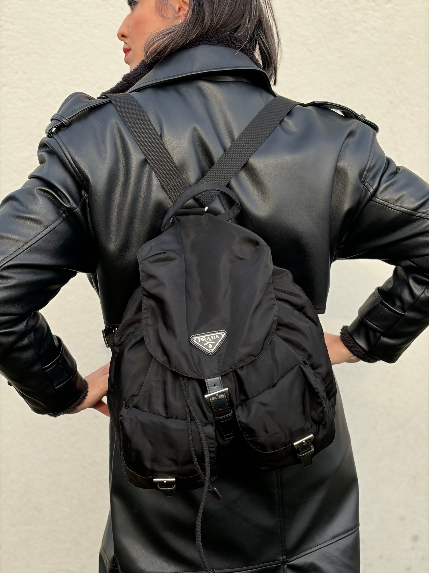 Zaino Prada nylon nero