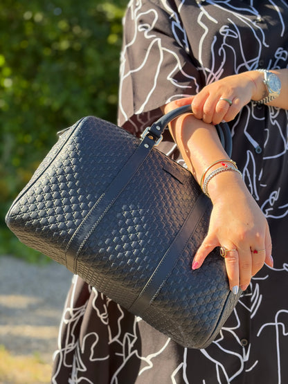 Bauletto Gucci Boston microguccissima blu