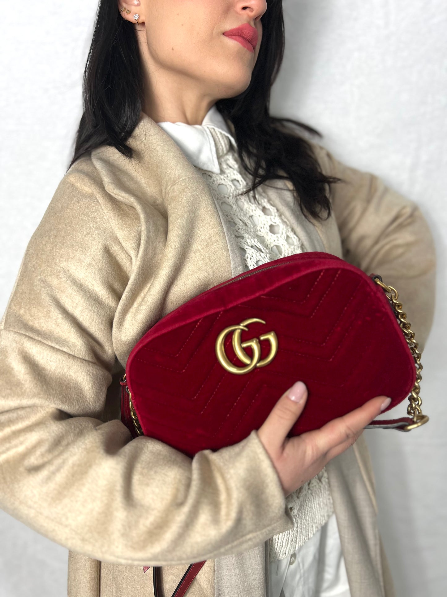 Borsa Gucci Marmont velvet misura piccola