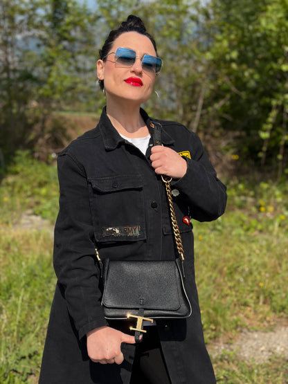 Tracolla Tod's T Timeless nera