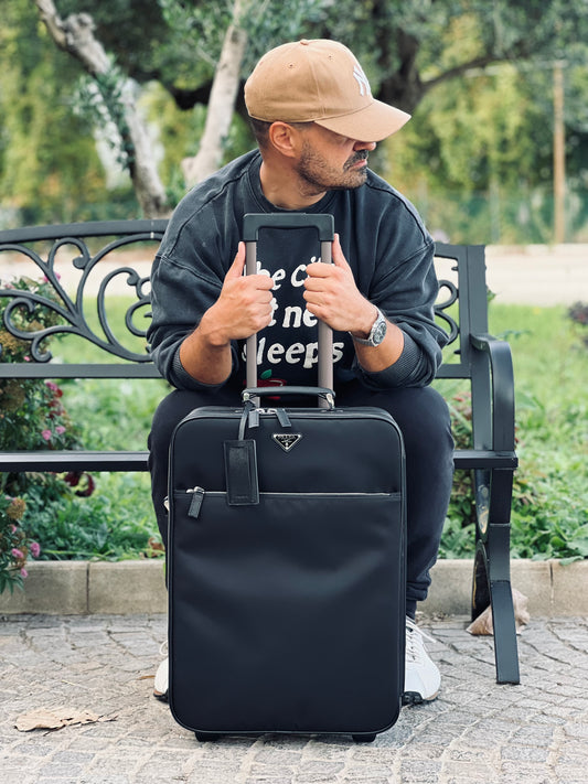 Trolley Prada in tessuto e Saffiano