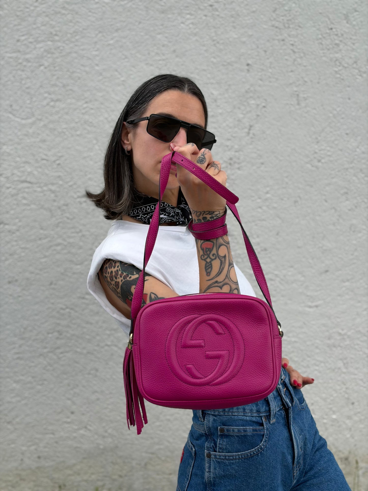 Borsa Gucci Soho fucsia