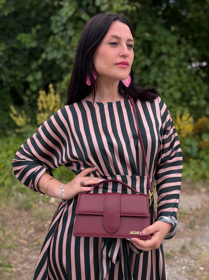 Borsa Jacquemus Le Grand Bambino burgundy