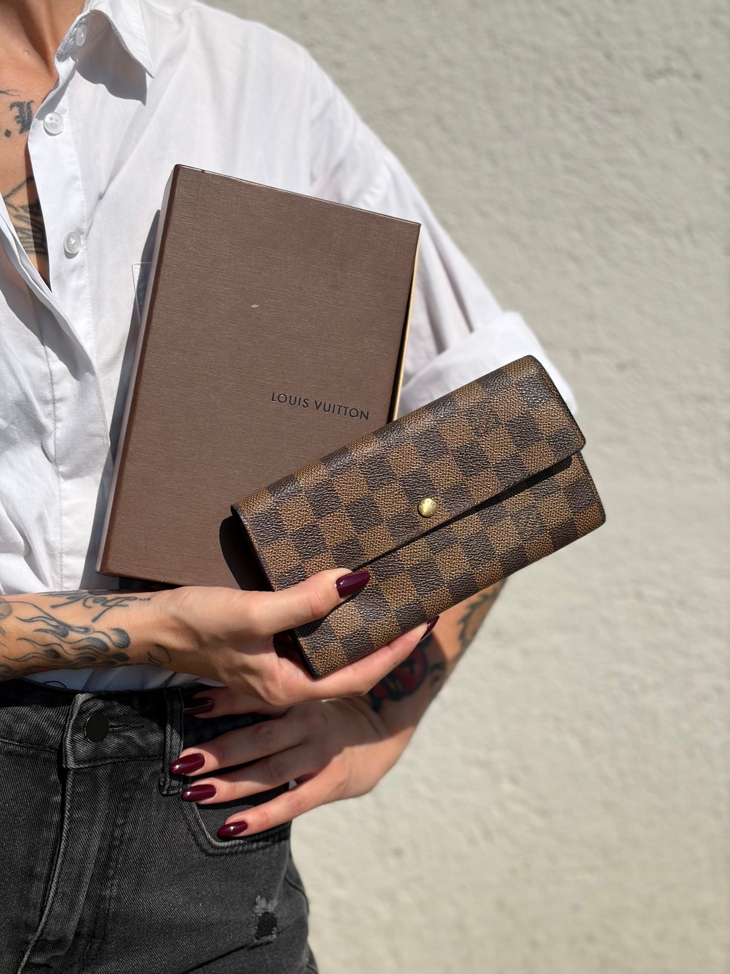 Portafoglio Louis Vuitton Damier Ébène