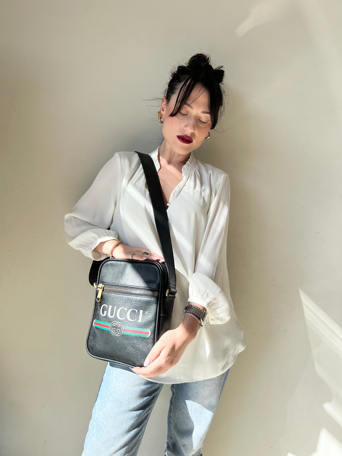 Gucci Borsa a tracolla Arli in pelle nera - Tabita Bags – Tabita Bags with  Love