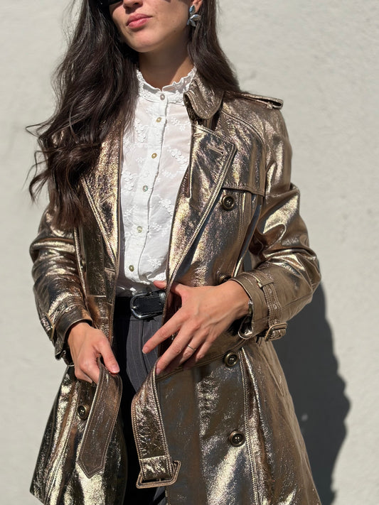 Trench Burberry oro tg 40