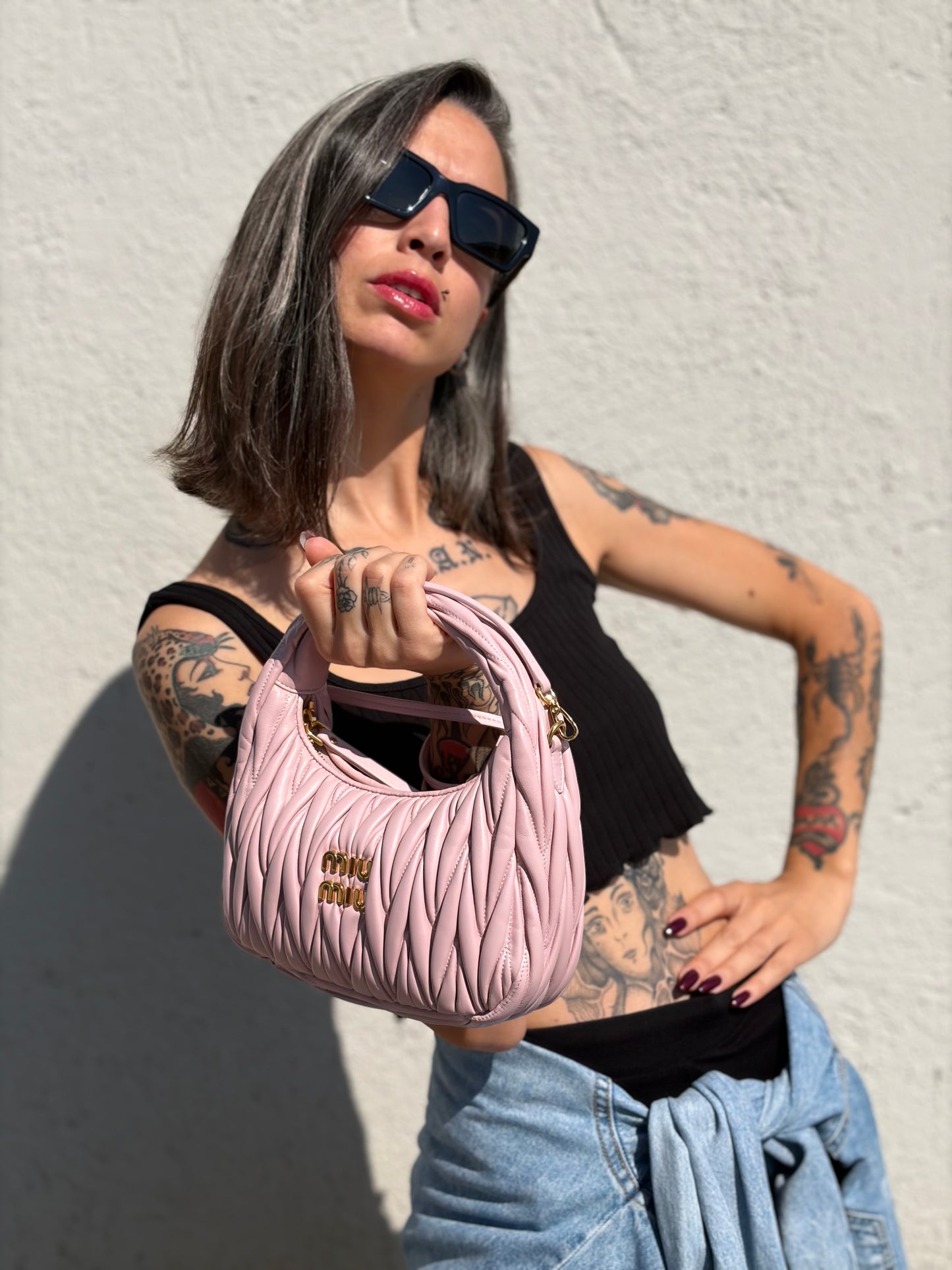 Borsa Miu Miu Wander matelassé small