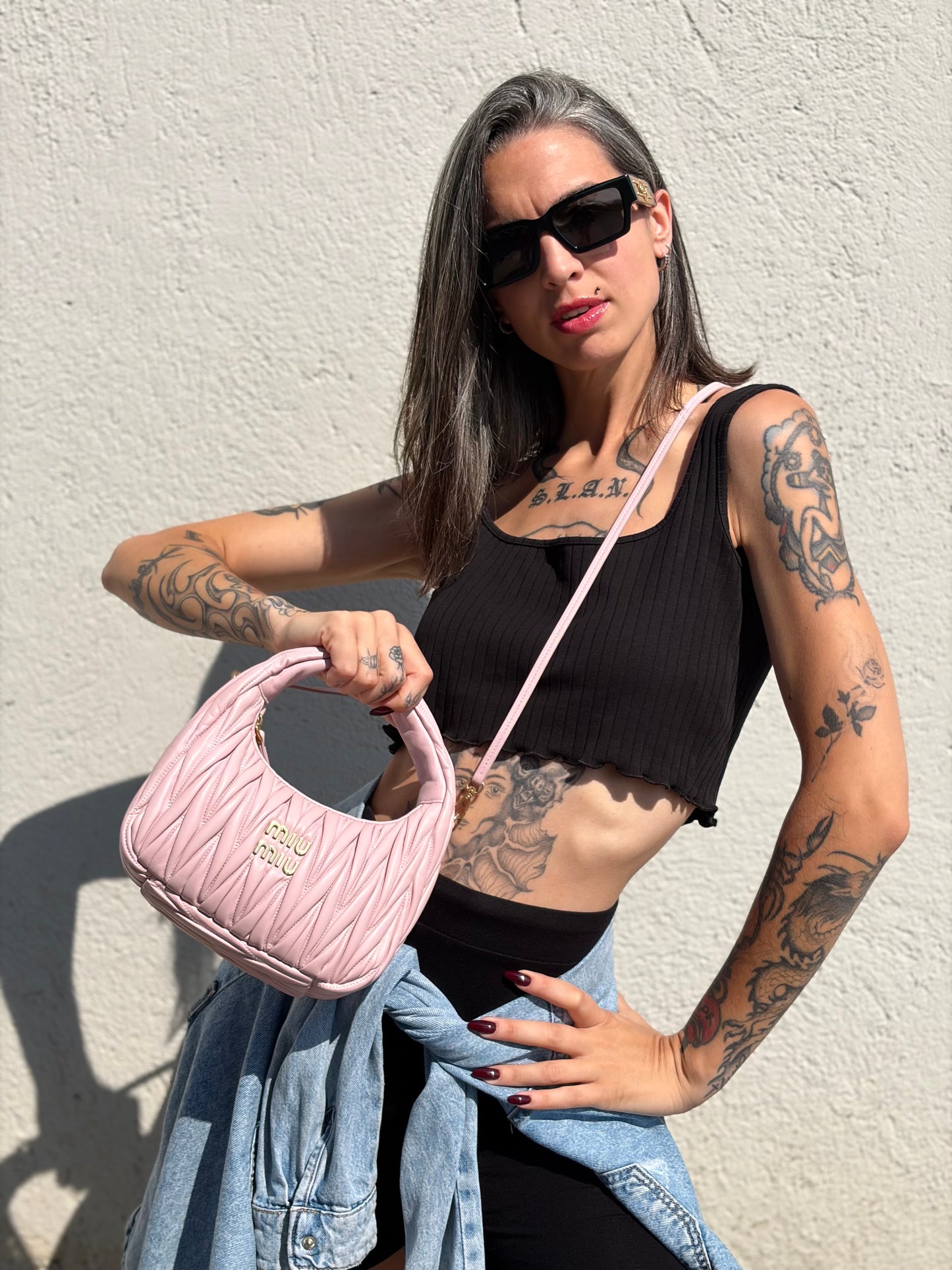 Borsa Miu Miu Wander matelassé small