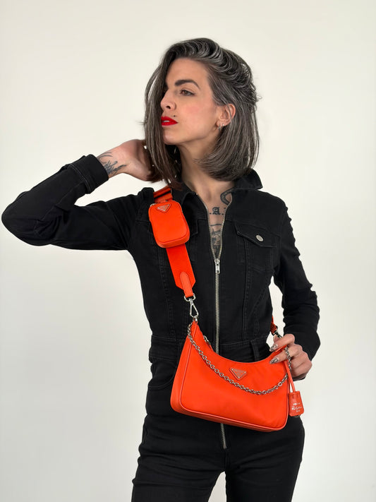 Borsa Prada Re-edition 2005 arancione