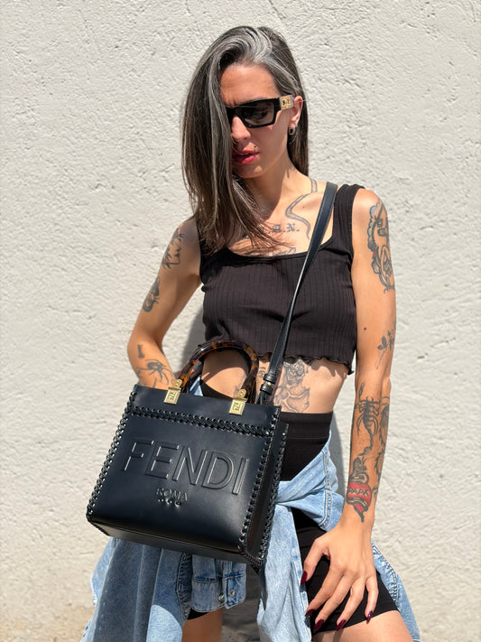 Borsa Fendi Sunshine small nera