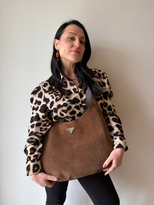 Hobo Large Prada marrone