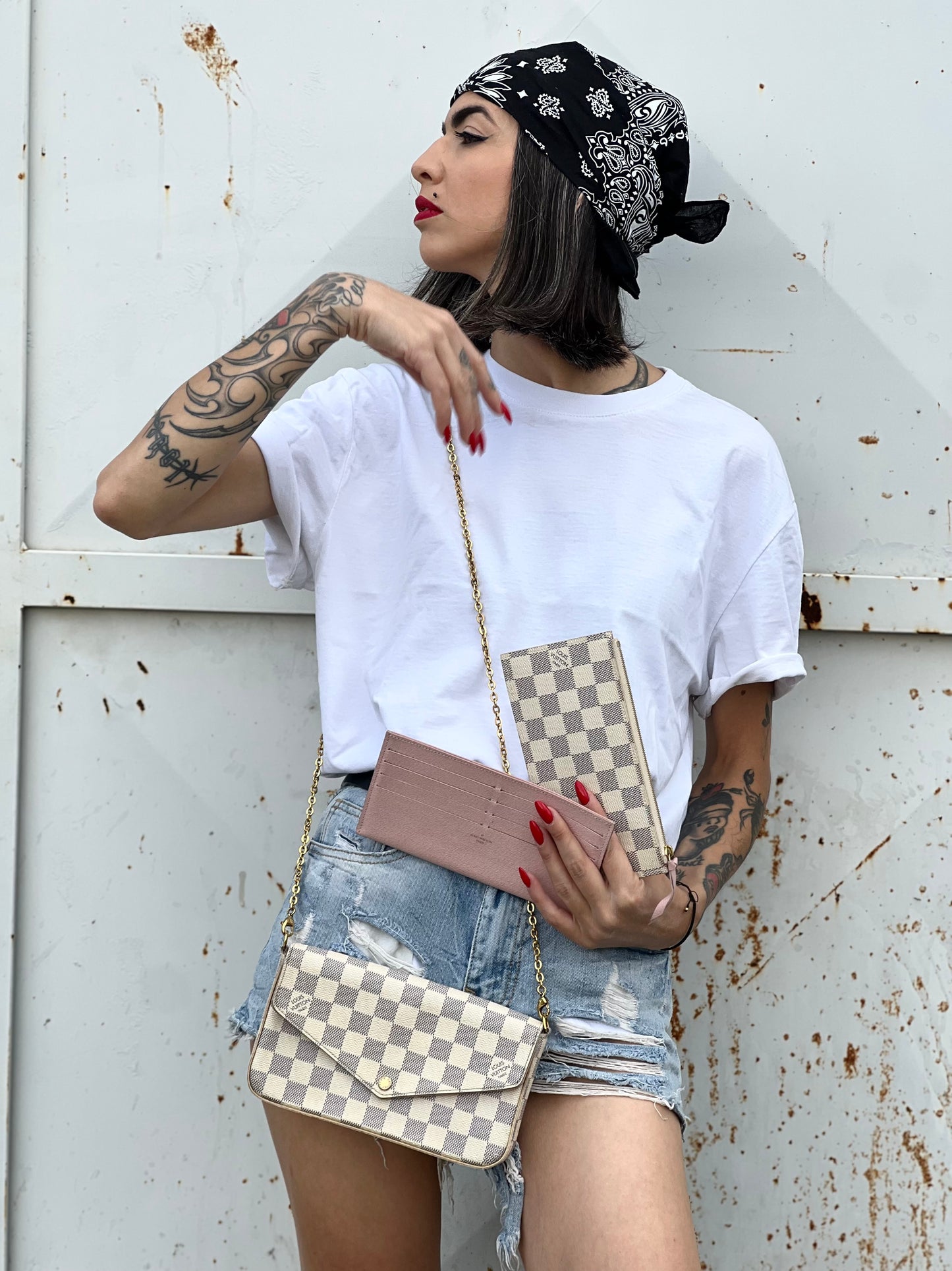 Pochette Felicie Damier Azur Louis Vuitton