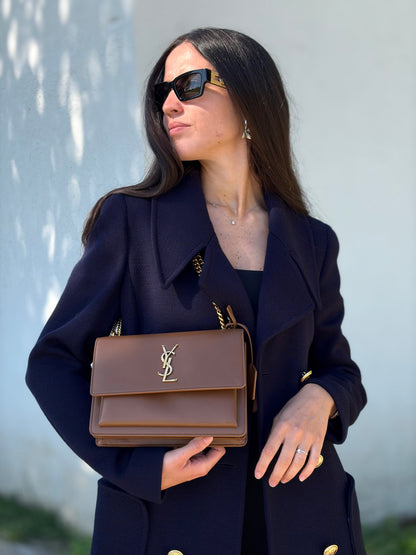 Borsa Saint Laurent Sunset marrone