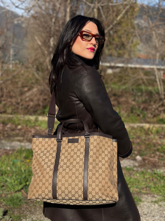 Borsa Tote Gucci GG beige