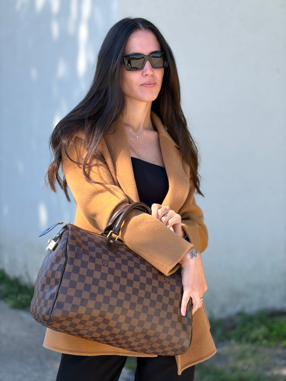 Speedy 35 Damier Ébène Louis Vuitton