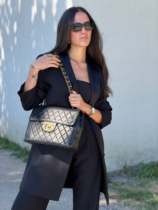 Borsa Chanel Maxi Logo Jumbo Flap