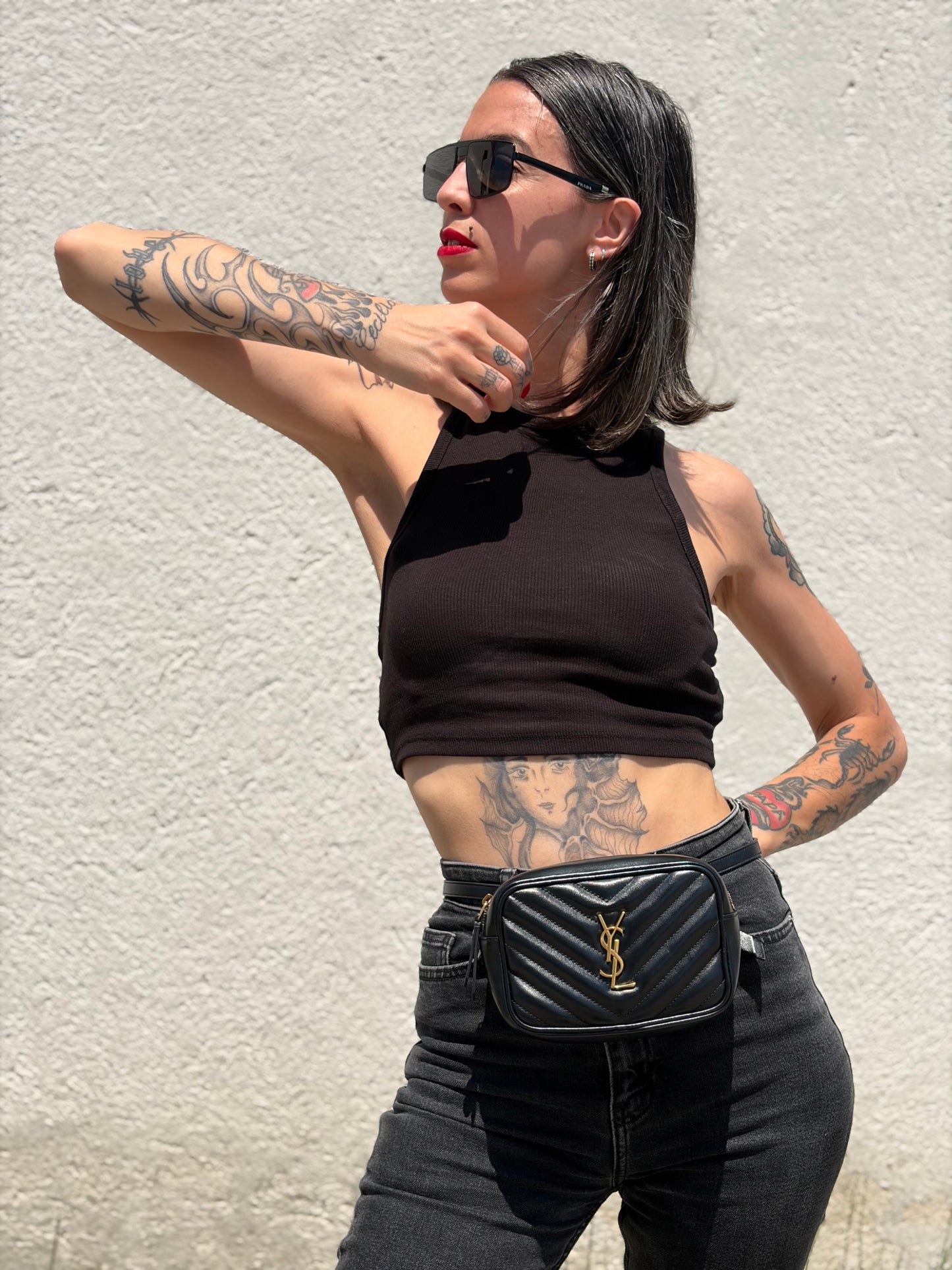 Marsupio Lou Saint Laurent nero