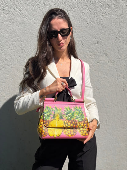 Borsa Miss Sicily Dolce&Gabbana ananas misura grande