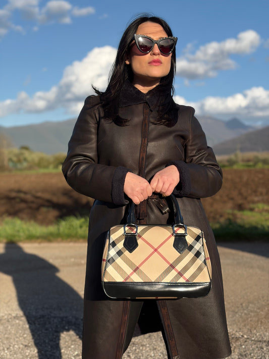 Bauletto Burberry tartan beige