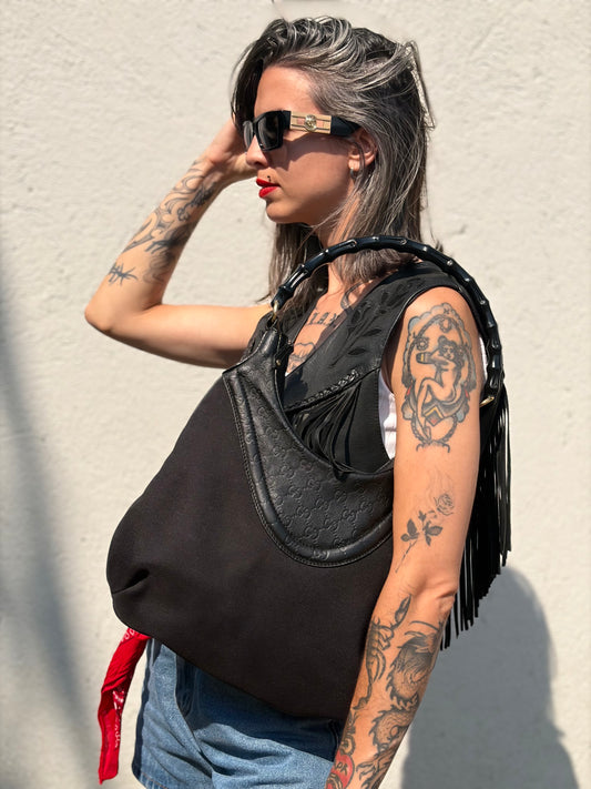 Hobo Gucci Bamboo nera
