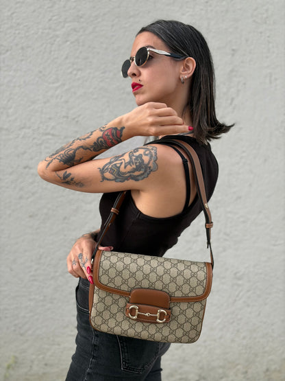Borsa Gucci Horsebit GG 1955 misura media