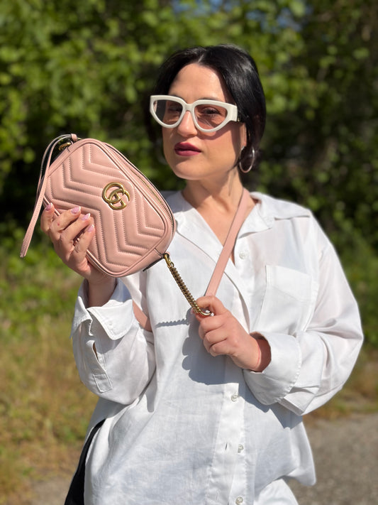 Mini Camera Bag Gucci Marmont rosa
