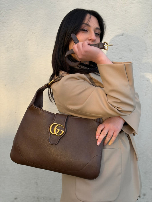 Borsa Gucci Aphrodite medium marrone
