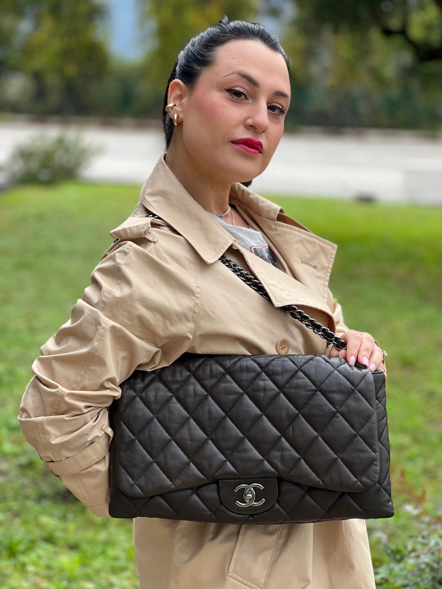 Borsa Chanel Jumbo 3 Accordion Flap