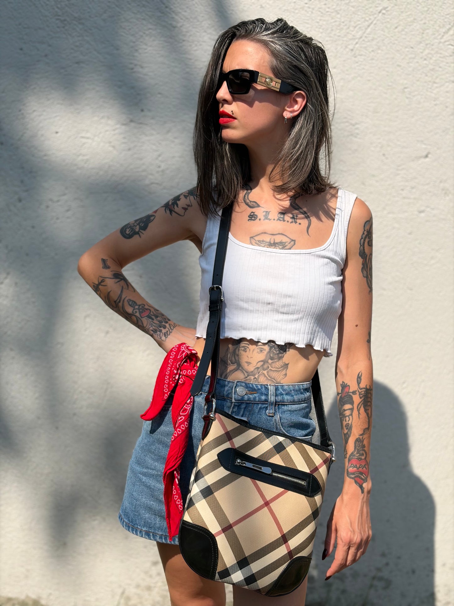 Borsa Burberry tartan