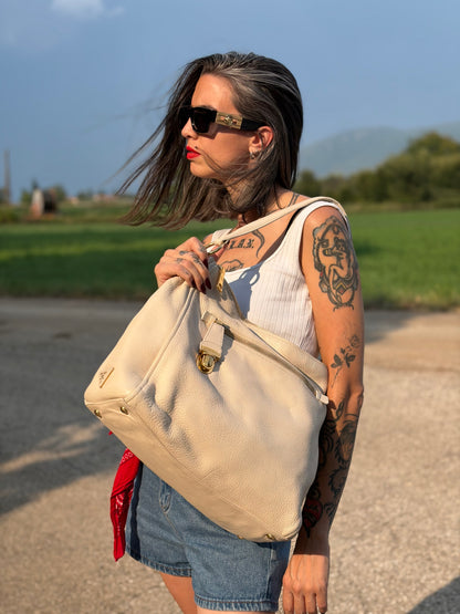 Shopper Prada bianca