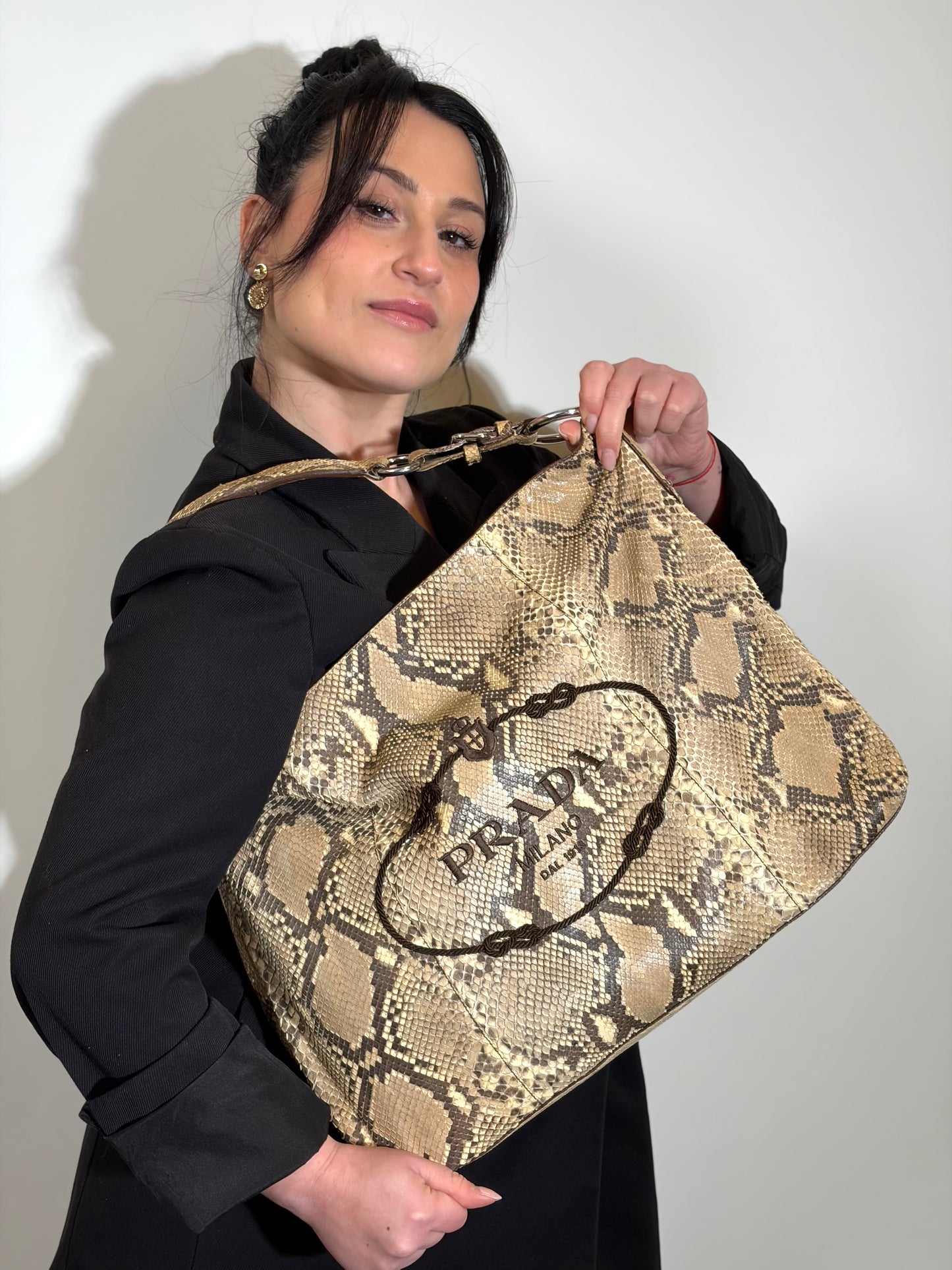 Borsa Tote Prada Python