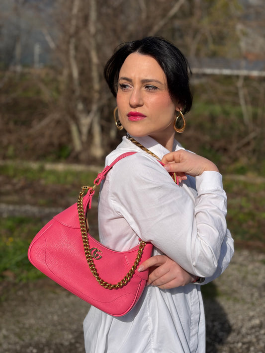 Aphrodite Small Shoulder Bag rosa Gucci