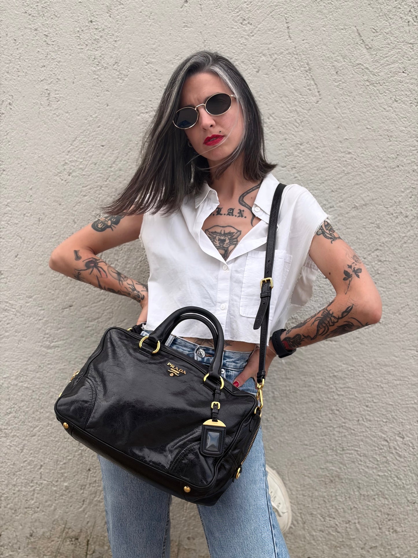 Satchel Prada nera
