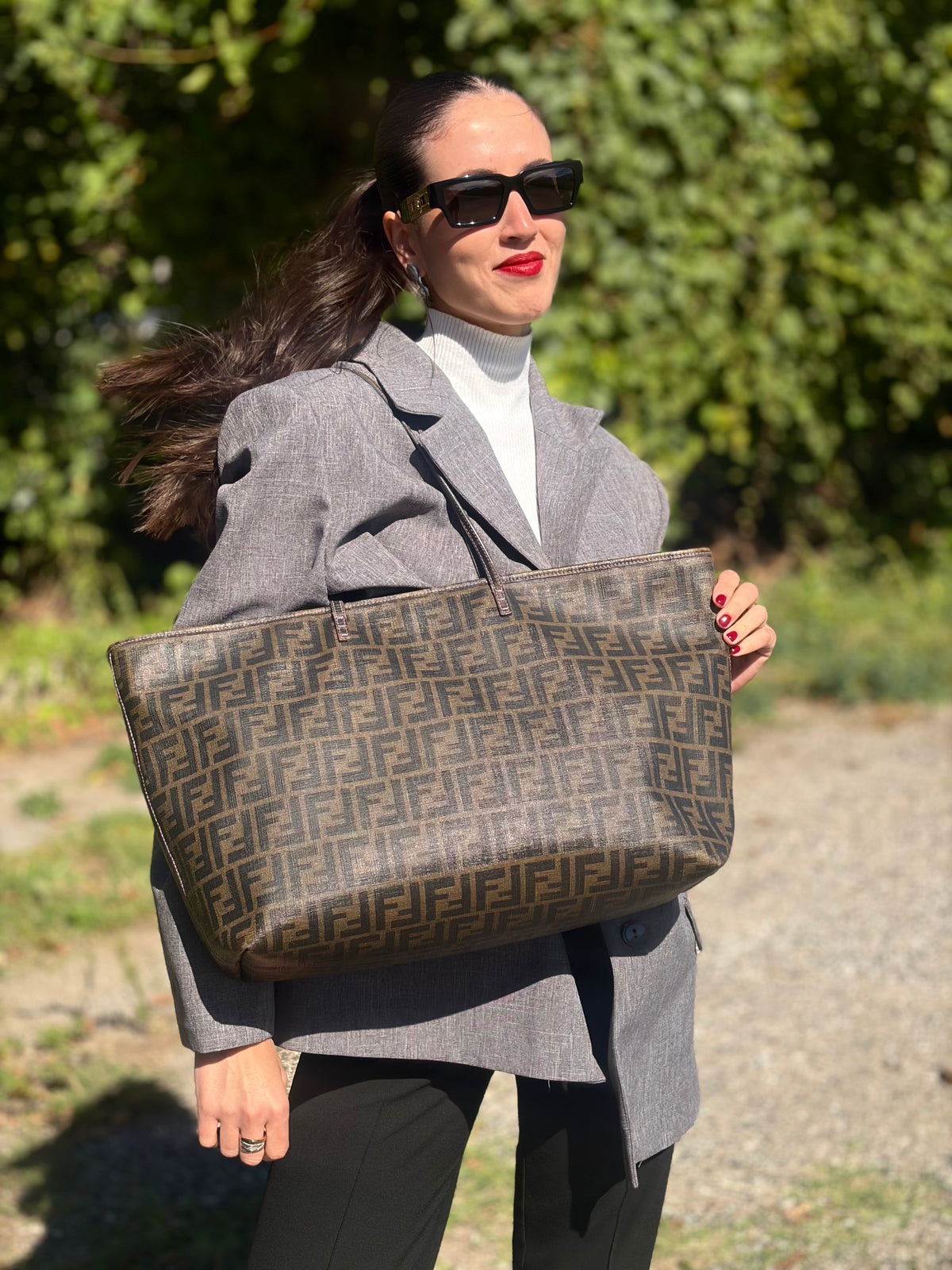 Roll bag Fendi zucca