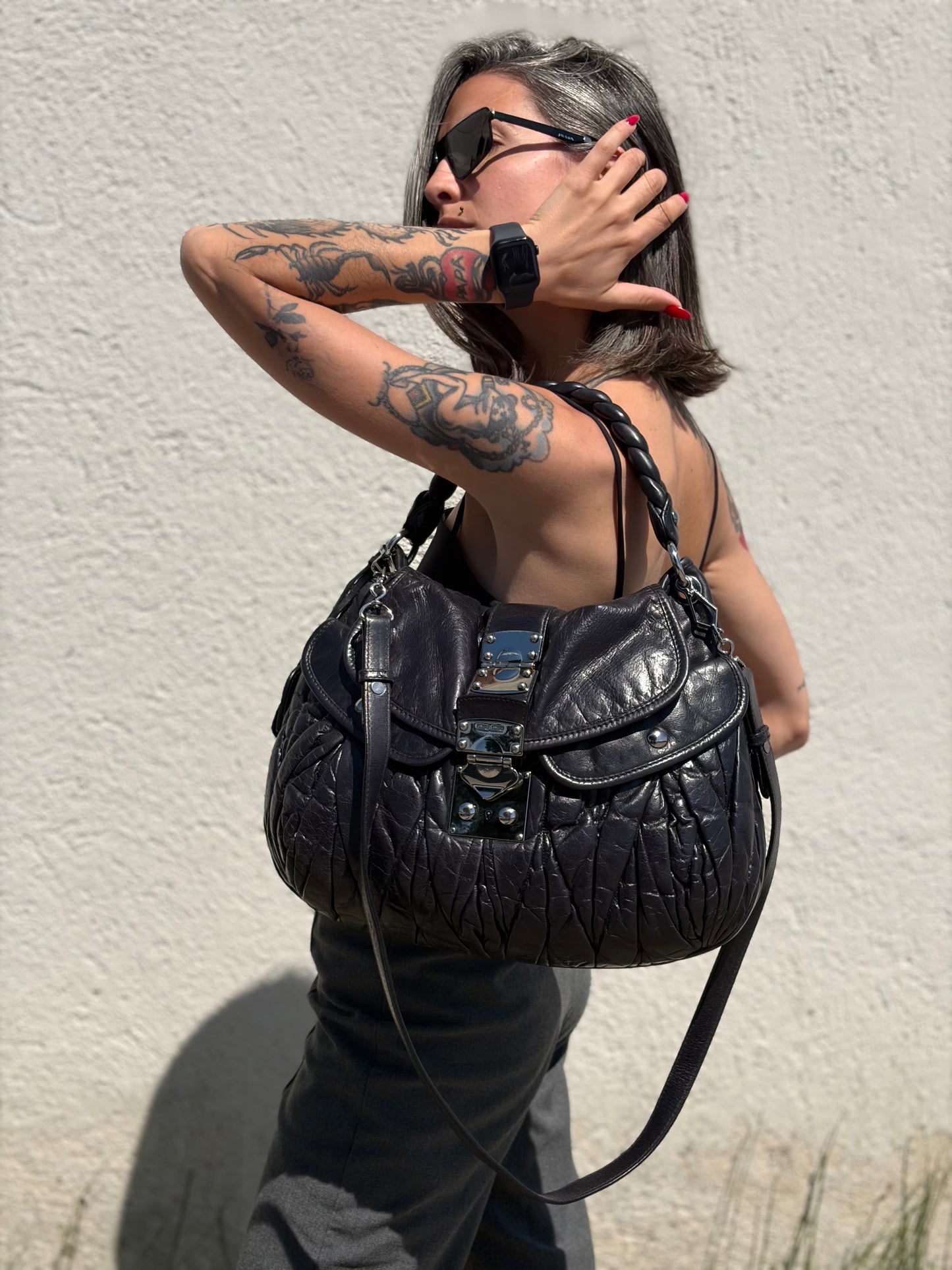 Borsa Miu Miu Coffer viola