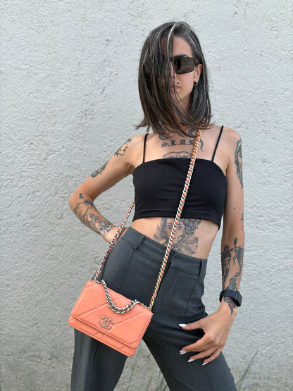 Wallet on chain Chanel 19 rosa