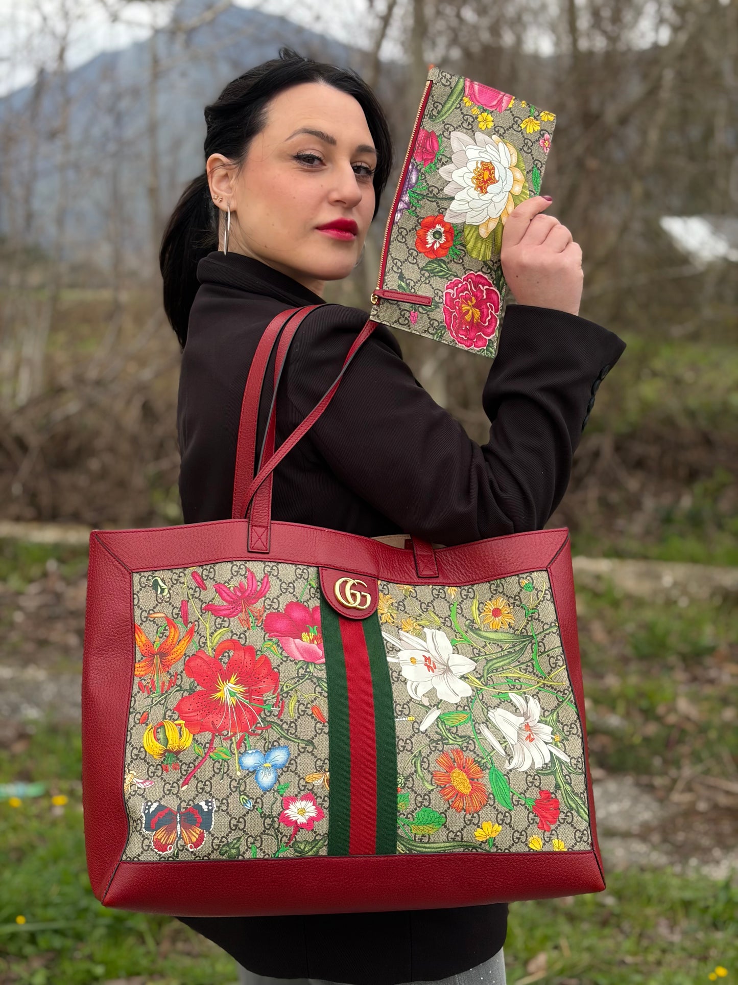 Tote Gucci GG Flora Ophidia Large