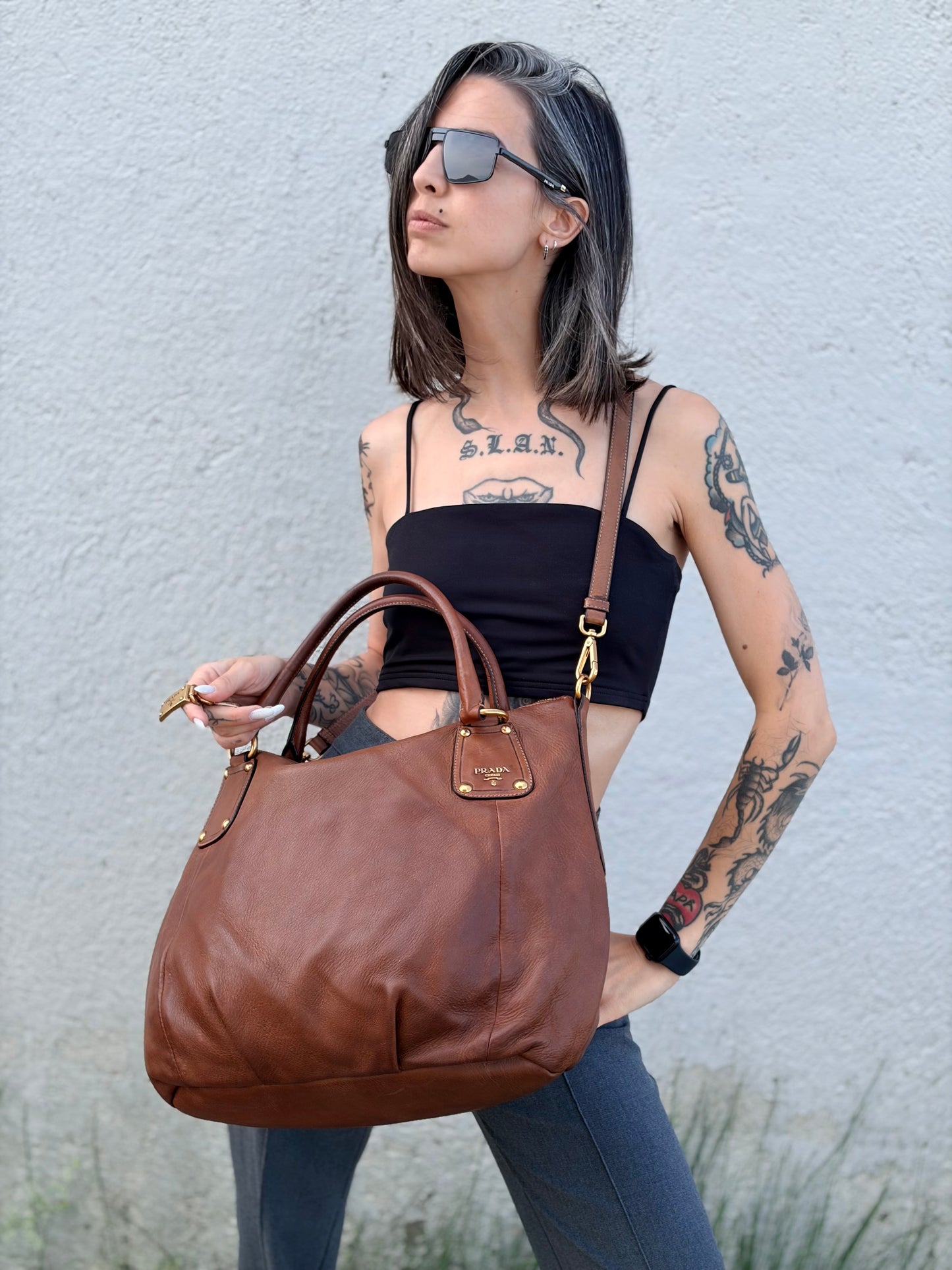 Tote cervo shine Prada