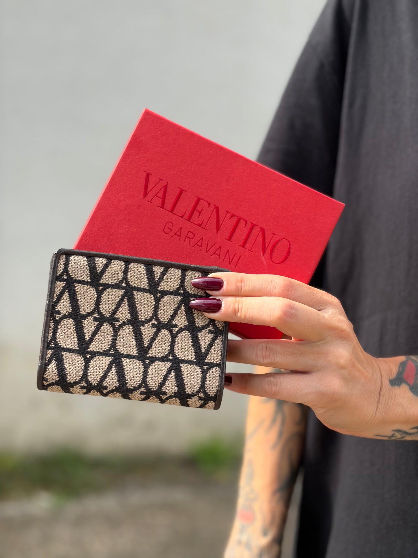 Portafoglio Toile Iconographe Valentino Garavani