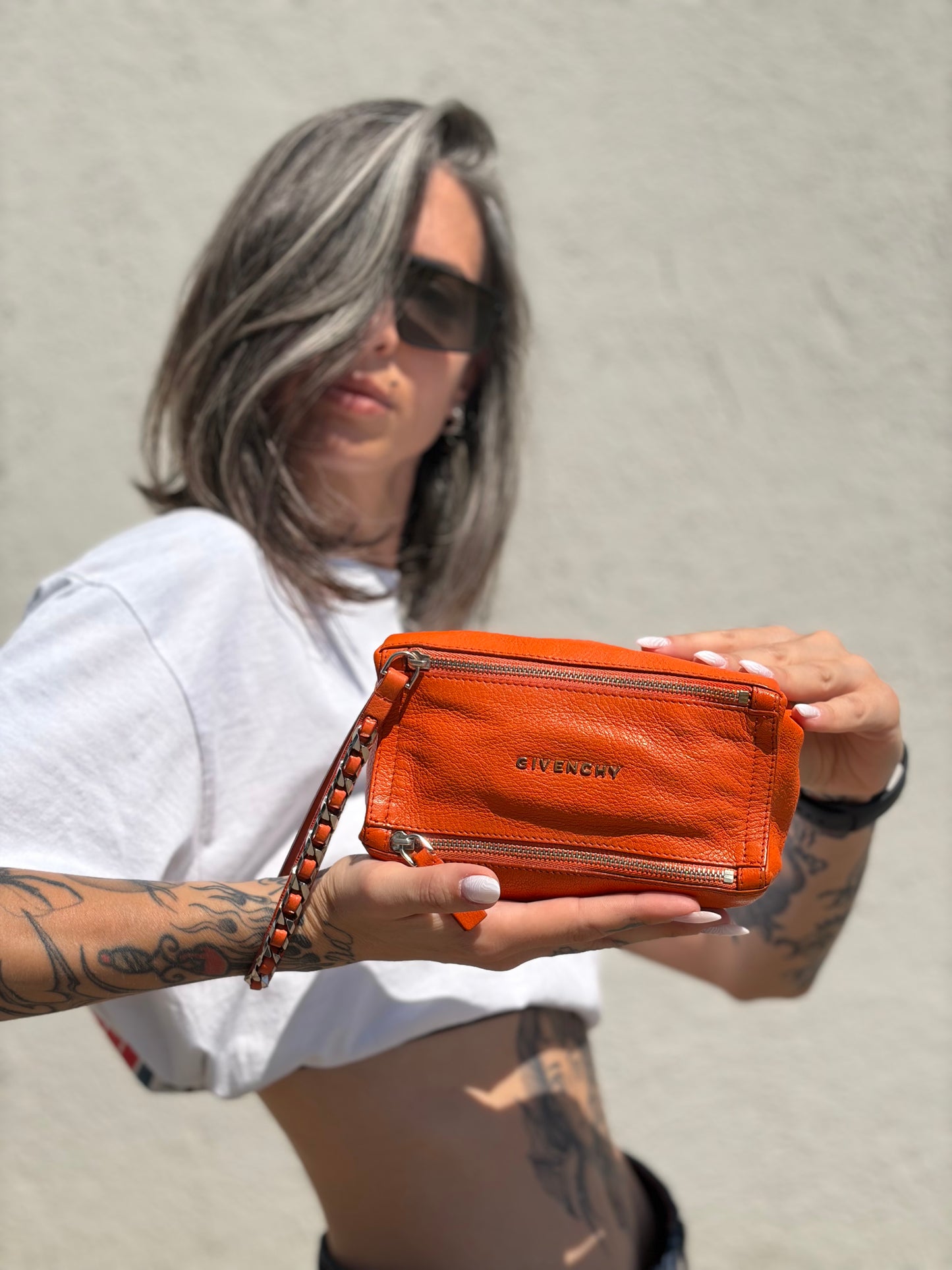Pochette Pandora Givenchy arancione