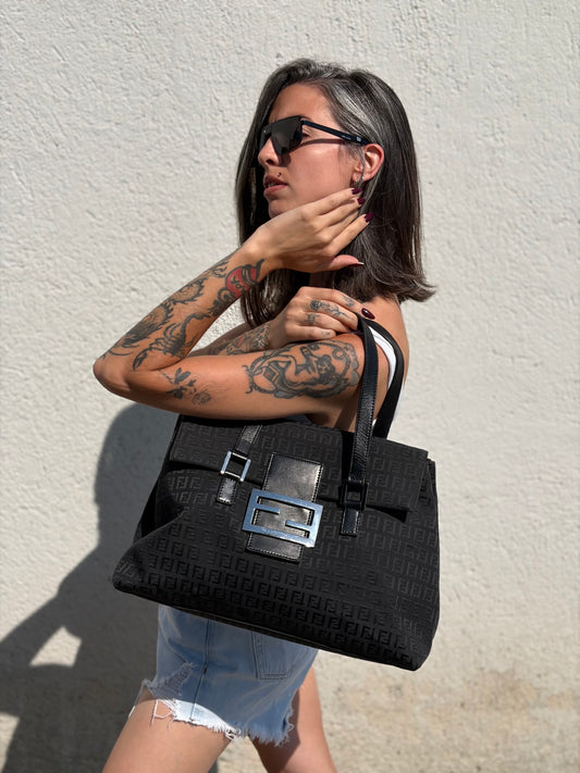 Borsa Fendi Zucchino nera