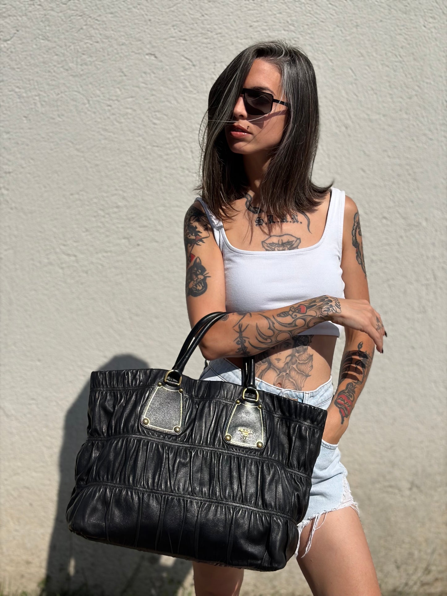 Borsa Prada gaufré