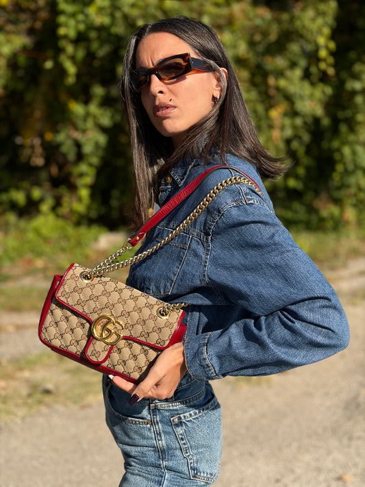 Borsa Gucci Marmont GG misura piccola